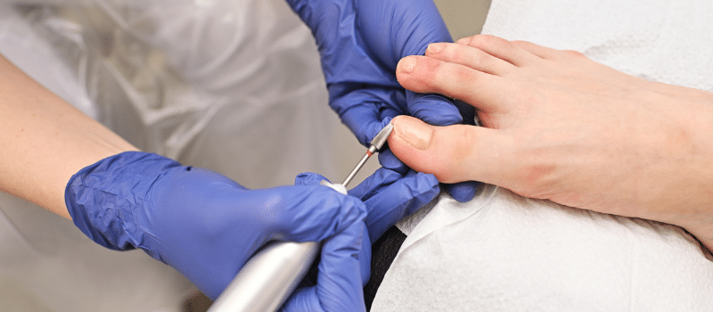 Pedicure Carolien salon interior showing professional pedicure treatment area